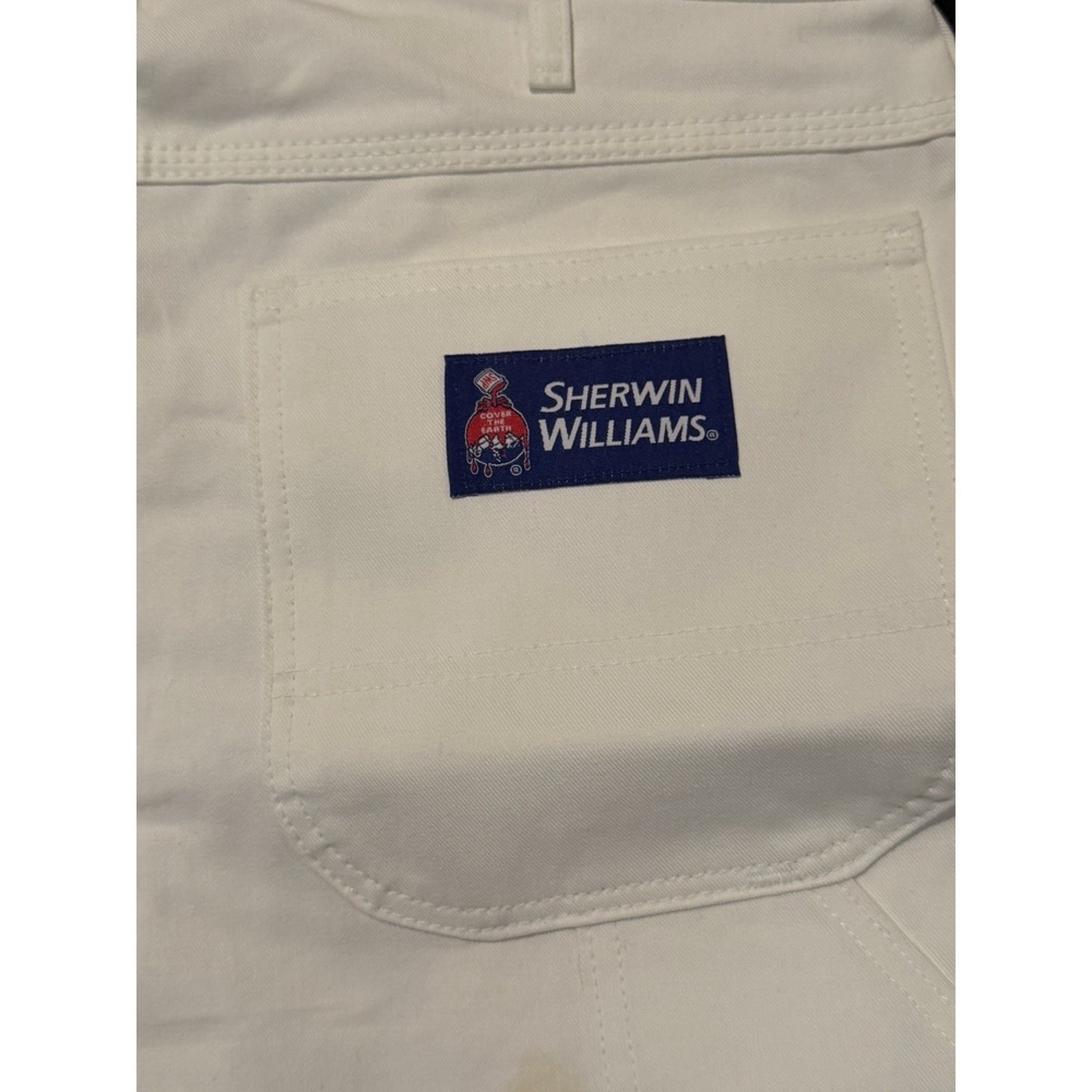 Dickies Sherwin Williams Mens Relaxed Fit Utility White Painters Pants 38x32 - Picture 5 of 5